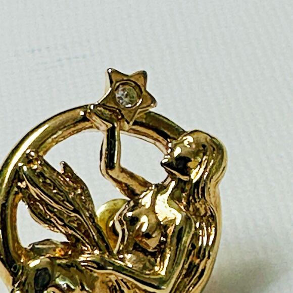 Vintage Avon Virgo Signs of the Future Pin Astrology Horoscope Rhinestone Star - Picture 7 of 8